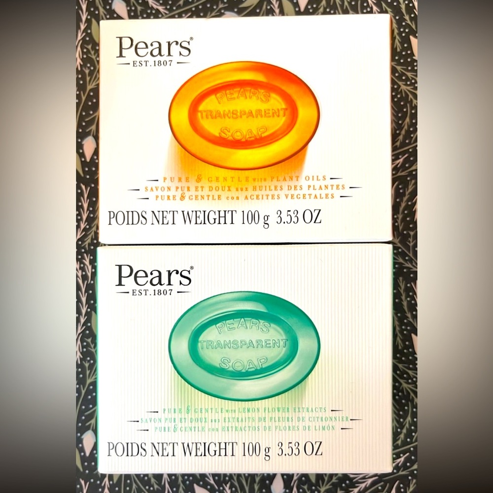 Two Pears Transparent Soap. Pure and gentle with plant oils. 100g/3.53oz…